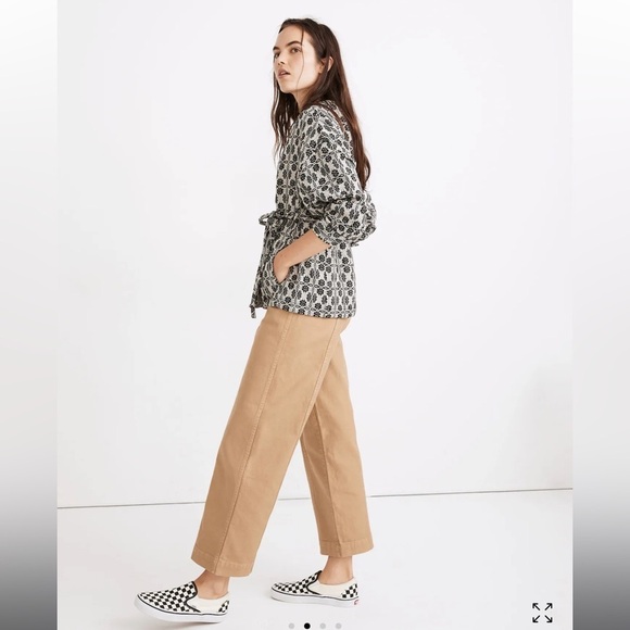 SOLD Madewell Geometric Jacquard Tie-Waist Jacket Small - Picture 3 of 8